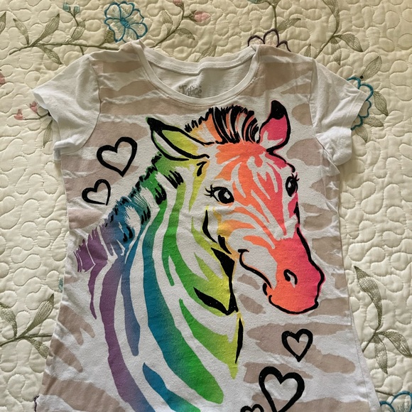 Bundle of 3 Girls SS Tops Justice & Cat & Jack - Picture 3 of 4